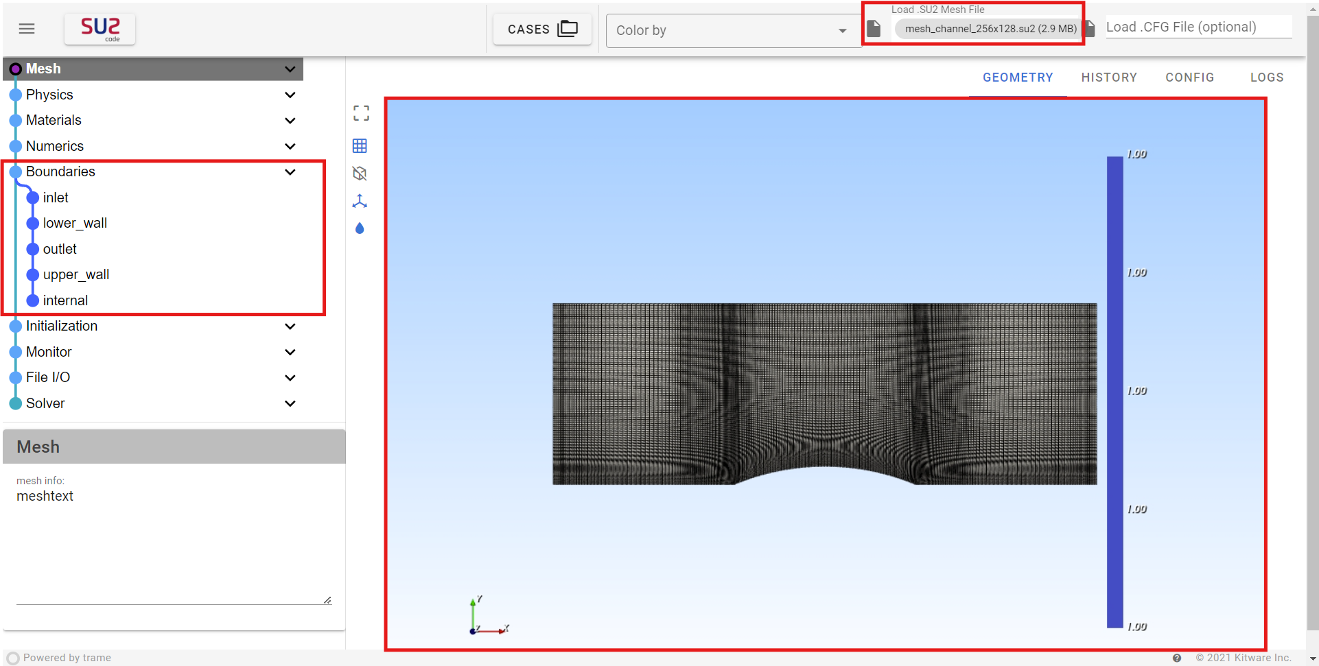 loaded mesh file