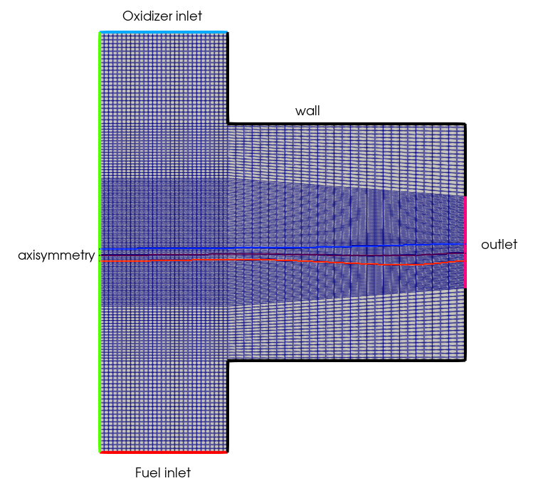 Mesh with boundary conditions